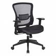 Scranton & Co Fabric Managers Chair with Padded Mesh Seat in Black