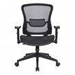 Scranton & Co Fabric Managers Chair with Padded Mesh Seat in Black