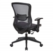 Scranton & Co Fabric Managers Chair with Padded Mesh Seat in Black