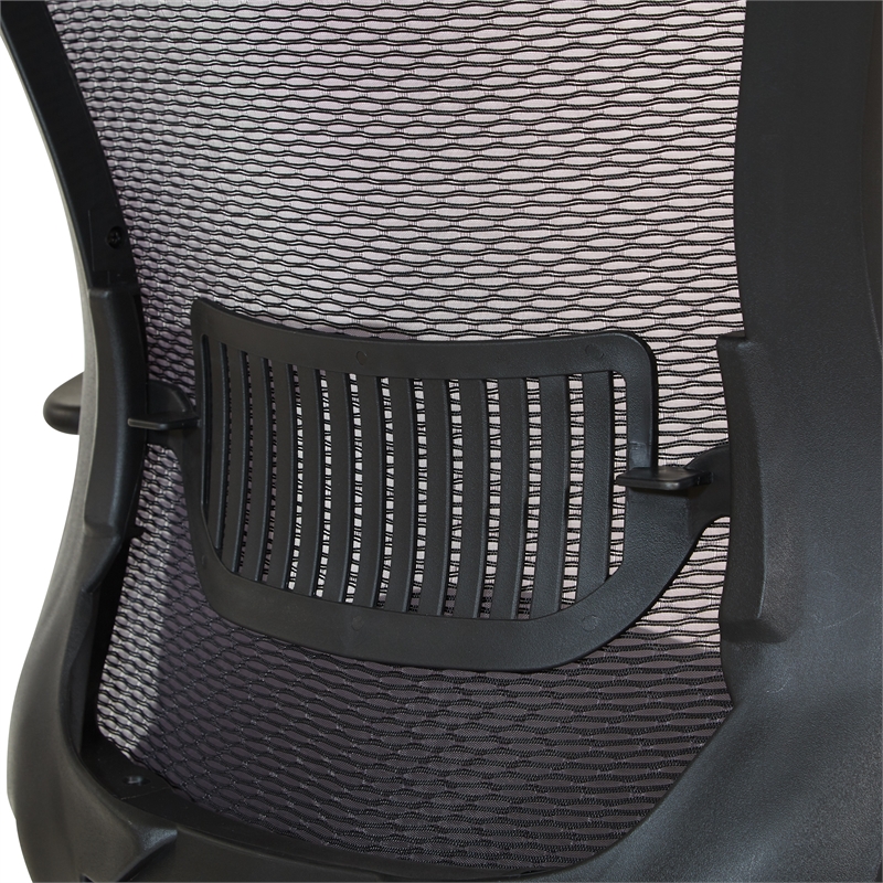 Scranton & Co Fabric Managers Chair with Padded Mesh Seat in Black