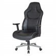 Scranton & Co Big & Tall Bonded Leather Gaming Chair in Gray Mesh