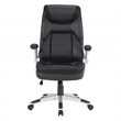 Scranton & Co Executive Black Bonded Leather Chair with Nylon Base
