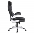 Scranton & Co Executive Black Bonded Leather Chair with Nylon Base