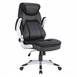 Scranton & Co Executive Black Bonded Leather Chair with Nylon Base