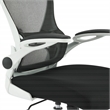 Scranton & Co Black Mesh Back Chair with Fabric Seat on White Frame