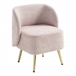 Scranton & Co Vanity Chair in Dusty Rose Fabric with Gold Legs