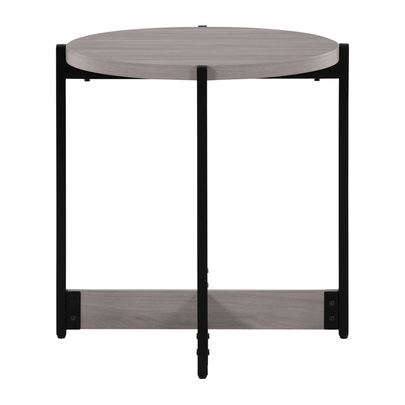 Scranton & Co 3 Piece Occasional Table Set in Gray Woodgrain Finish