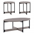 Scranton & Co 3 Piece Occasional Table Set in Gray Woodgrain Finish
