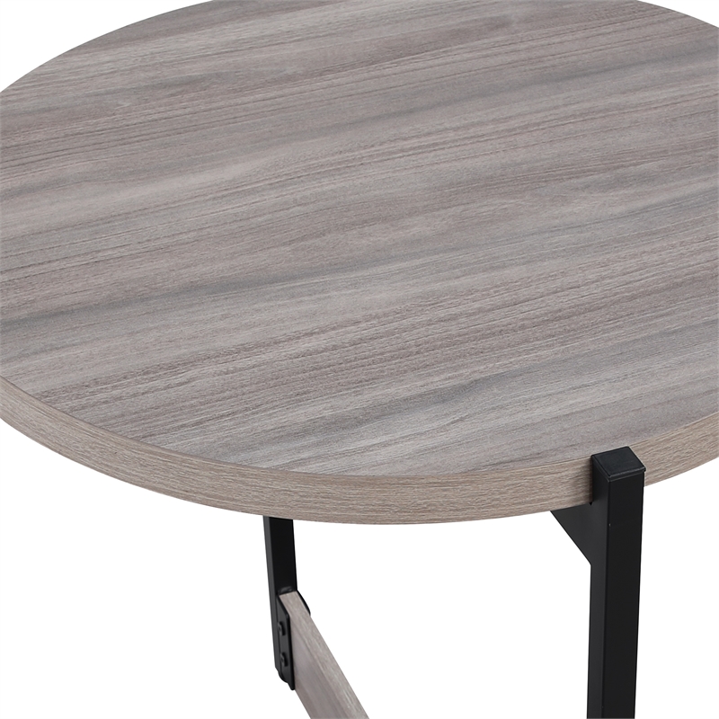 Scranton & Co 3 Piece Occasional Table Set in Gray Woodgrain Finish