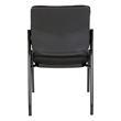 Scranton & Co Stackable Armless Visitor Chair in Black Fabric