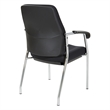 Scranton & Co High Back Guest Chair in Black Fabric with Chrome Frame