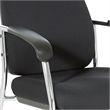Scranton & Co High Back Guest Chair in Black Fabric with Chrome Frame
