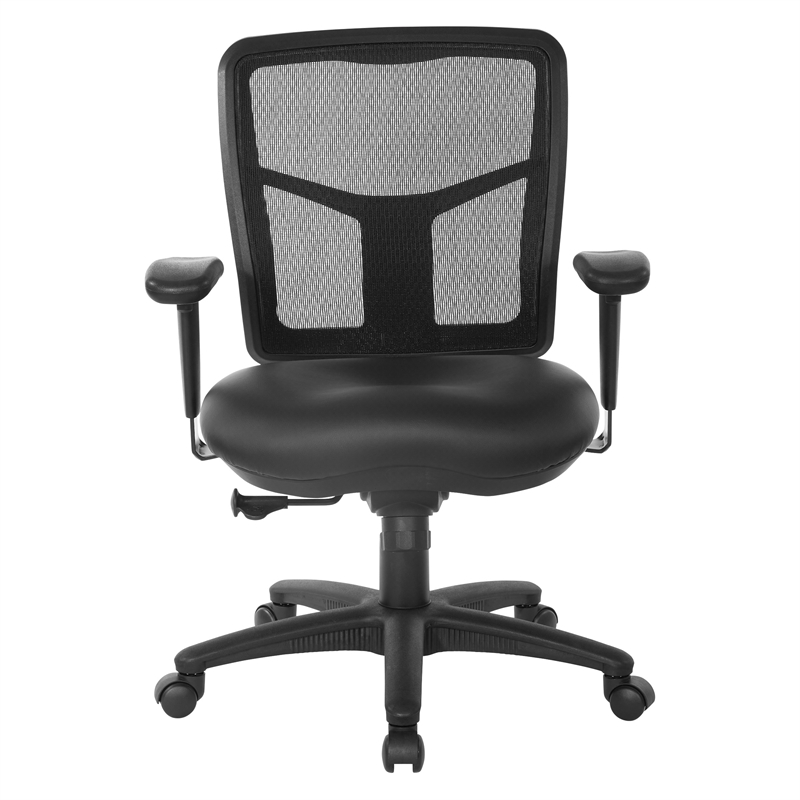 Scranton & Co Mesh Back Manager's Chair with Dillon Black Fabric Seat