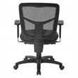 Scranton & Co Mesh Back Manager's Chair with Dillon Black Fabric Seat