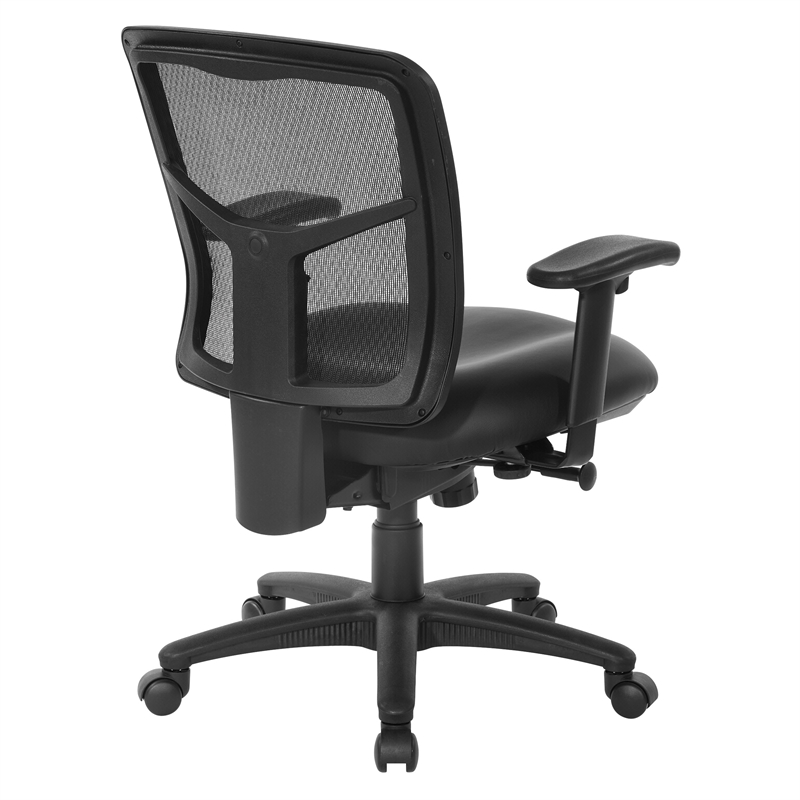 Scranton & Co Mesh Back Manager's Chair with Dillon Black Fabric Seat