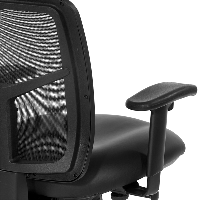 Scranton & Co Mesh Back Manager's Chair with Dillon Black Fabric Seat