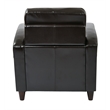 Scranton & Co Club Chair in Espresso Bonded Leather with Wood Legs