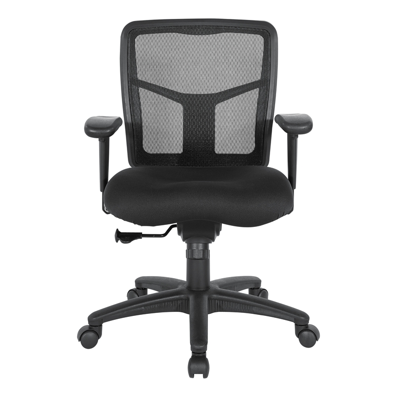 Scranton & Co Mesh Back Manager's Chair in Coal Black Free Flex Fabric
