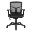 Scranton & Co Mesh Back Manager's Chair in Coal Black Free Flex Fabric