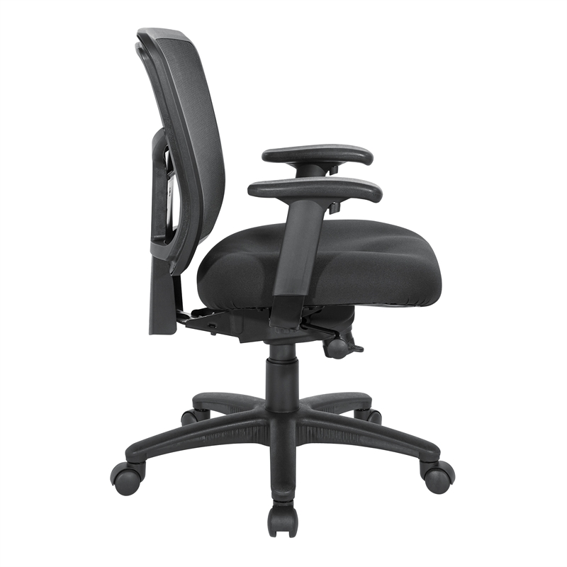Scranton & Co Mesh Back Manager's Chair in Coal Black Free Flex Fabric