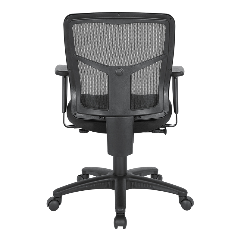 Scranton & Co Mesh Back Manager's Chair in Coal Black Free Flex Fabric