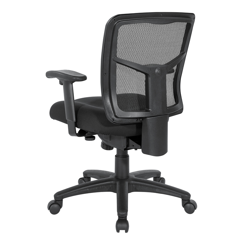 Scranton & Co Mesh Back Manager's Chair in Coal Black Free Flex Fabric