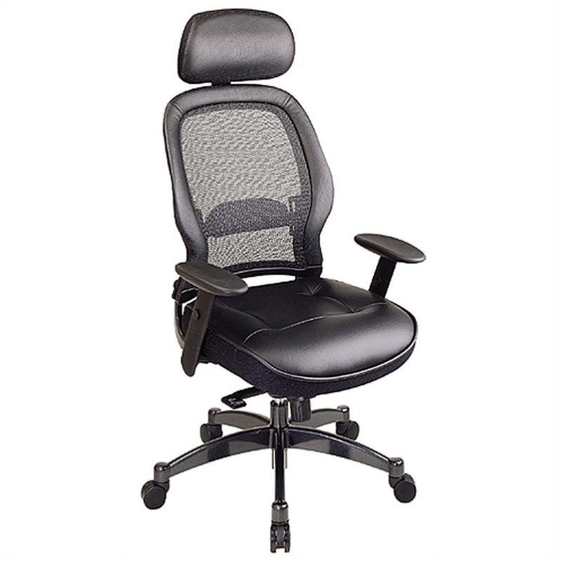 Scranton & Co Matrex Back Executive Office Chair with Leather Seat
