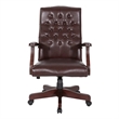 Scranton & Co Oxblood Vinyl Traditional Executive Chair with Padded Arms