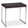 Scranton & Co Espresso Wood Veneer End Table with Chrome Legs