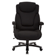 Scranton & Co High Back Black Fabric Executive Chair with Flip Arms