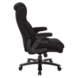 Scranton & Co High Back Black Fabric Executive Chair with Flip Arms