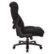 Scranton & Co High Back Black Fabric Executive Chair with Flip Arms