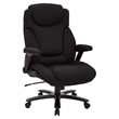 Scranton & Co High Back Black Fabric Executive Chair with Flip Arms