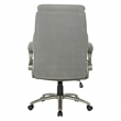 Scranton & Co Big & Tall Gray Fabric Chair with Flip Arms and Titanium Base