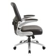 Scranton & Co Mesh Back Executive Chair in Black Bonded Leather