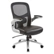 Scranton & Co Mesh Back Executive Chair in Black Bonded Leather