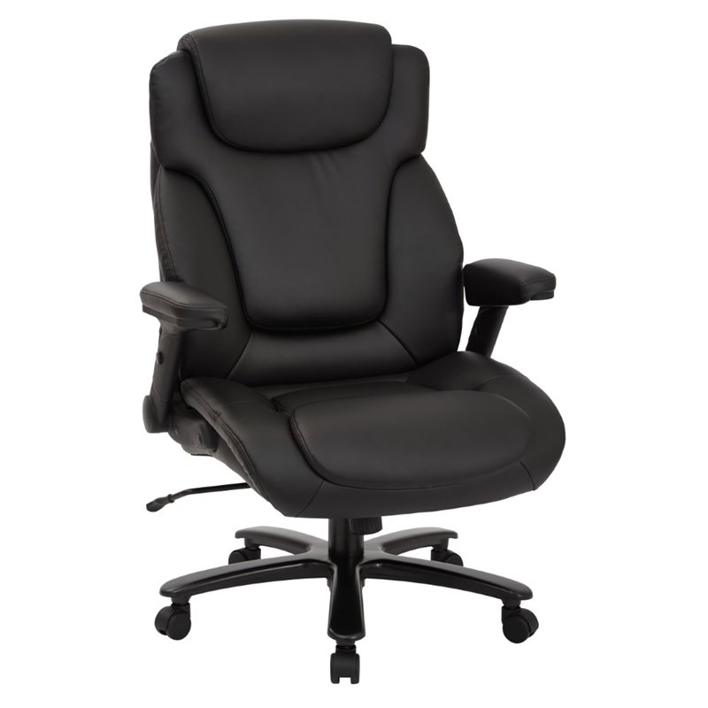 Scranton & Co High Back Black Bonded Leather Executive Chair