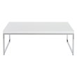 Scranton & Co White Coffee Table in Engineered Wood with Chrome Legs