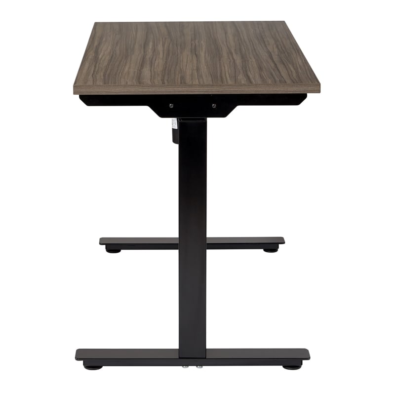 Scranton & Co Height Adjustable Table in Urban Walnut with Black Base