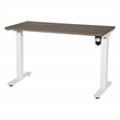 Scranton & Co Height Adjustable Table in Urban Walnut with White Base
