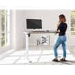 Scranton & Co Height Adjustable Table in Urban Walnut with White Base