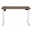 Scranton & Co Height Adjustable Table in Urban Walnut with White Base