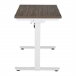 Scranton & Co Height Adjustable Table in Urban Walnut with White Base