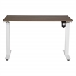 Scranton & Co Height Adjustable Table in Urban Walnut with White Base