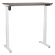 Scranton & Co Height Adjustable Table in Urban Walnut with White Base