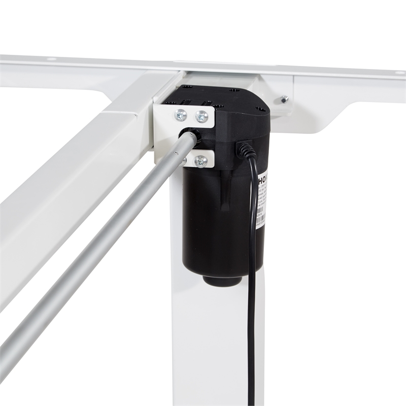 Scranton & Co Height Adjustable Table in Urban Walnut with White Base