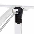 Scranton & Co Height Adjustable Table in Urban Walnut with White Base