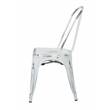 Scranton & Co Contemporary Metal Armless Chair in Antique White - 2 Pack