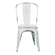 Scranton & Co Contemporary Metal Armless Chair in Antique White - 2 Pack