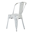 Scranton & Co Contemporary Metal Armless Chair in Antique White - 2 Pack